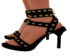 Ali Blk/Gold Salsa Heels