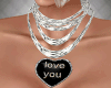 Love You Silver Necklace