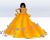 Saffron Gown,Lilac Flwrs