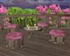 LOW TABLE/ STOOLS (PINK)
