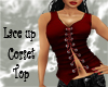 ~B~ Lace Up Top Red