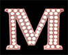 M Pink Letter Neon