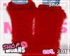 $ Fur Boots - Cherry