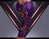 purple velvet lace pants