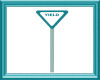 Yield Road Sign in Teal
