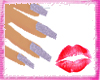 Lipstick lilac nails