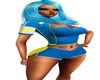 BLUE AND YELLOW SHORTS