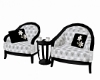 2White&Blk,Chairs/table