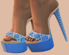E* Blue Glitter Sandal