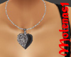 *M* Silver Onyx Heart N