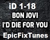 I'd Die For You-Bon Jovi