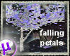 falling lilac petal tree
