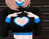 Heart Shirt +Skirt Blue