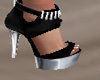 Black silver shoes