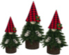 3 Plaid Gnome Trees