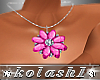 K*Necklaces pink flowers
