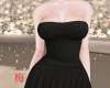 梅 black dress pleated