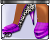 Plaid Kitty Heels Purple
