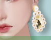[M] Bouquet gold earr