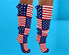 USA Flag Socks Tall (F)