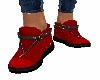 RED ANKLE BOOTS