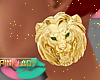 <P>Gold Lion Earrings