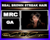 REAL BROWN STREAK HAIR