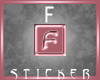 Letter F-1 Sticker *me*
