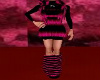 black n pink rave outfit