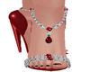 A!Red jeweled shoes