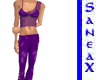 ~sX PVC purple Capri Set