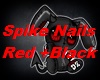 Spike Nails Red +Black