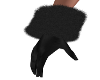 Black Fur Trim Gloves