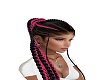 black and pink braids