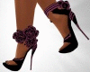 Dark Rose Flower Heels