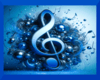 Blue Music Frame