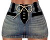 String Tied Jean Skirt