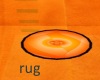 orange fire rug