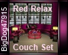 [BD] Red Relax Couch Set