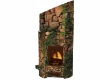 Stone/ivy fireplace