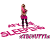 AFK Sleeping Pink F-Sign