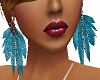 :RD Teal Feather Earring