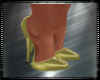 Gold Satin Night Pumps