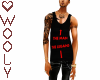 Tank top w text blk red