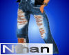 N] Jeans Ripped Male