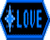 sticker love blue