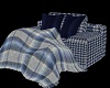 Blue Plaid Snuggle Chair