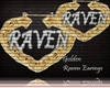 Bamboo Raven Earrings