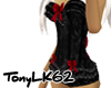 Corset black/red lm62