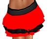 red & black skirt